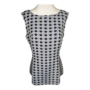 Banana Republic Sleeveless Top Woven Print Career Casual‎ Blouse Size 6 NWOT